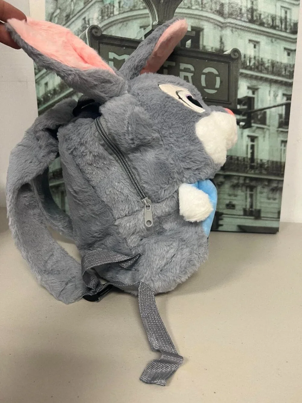 Cute Rabbit Plush Kids Backpack Multi Carry Cartoon Animal Shoulder Handbag